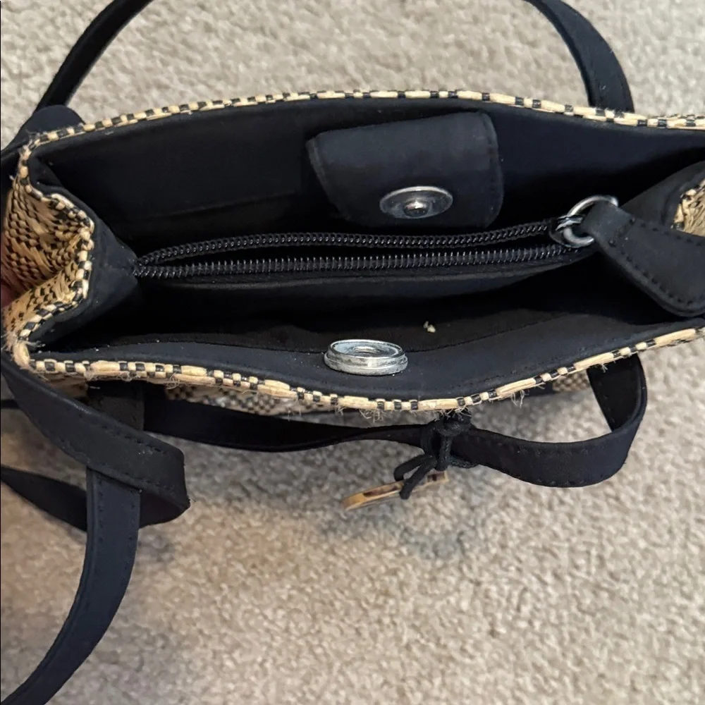 Marlo Vintage Black and Tan Crossbody Bag